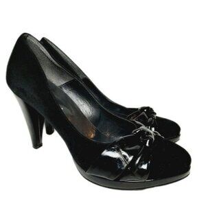 OSVALDO ROSSI Suede & Patent High Heel Pumps Sz 9 US/ Eur 40 Flawed